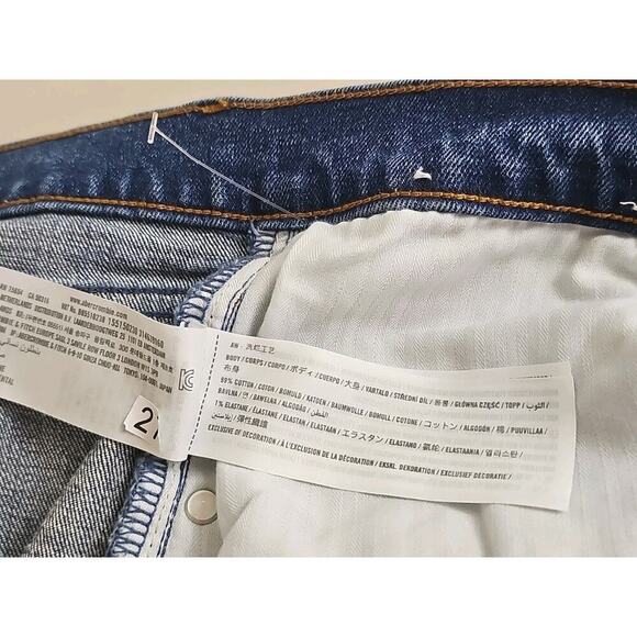 Abercrombie & Fitch~Woman 35/20R~ Blue Denim Ultra High Rise Jeans Slim Straight - Picture 4 of 15
